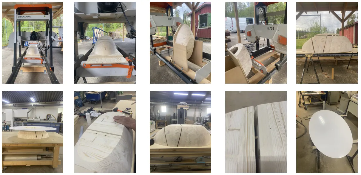 Lounge Table in Damaged Spruce – Exploring Meaningful and Sustainable Design