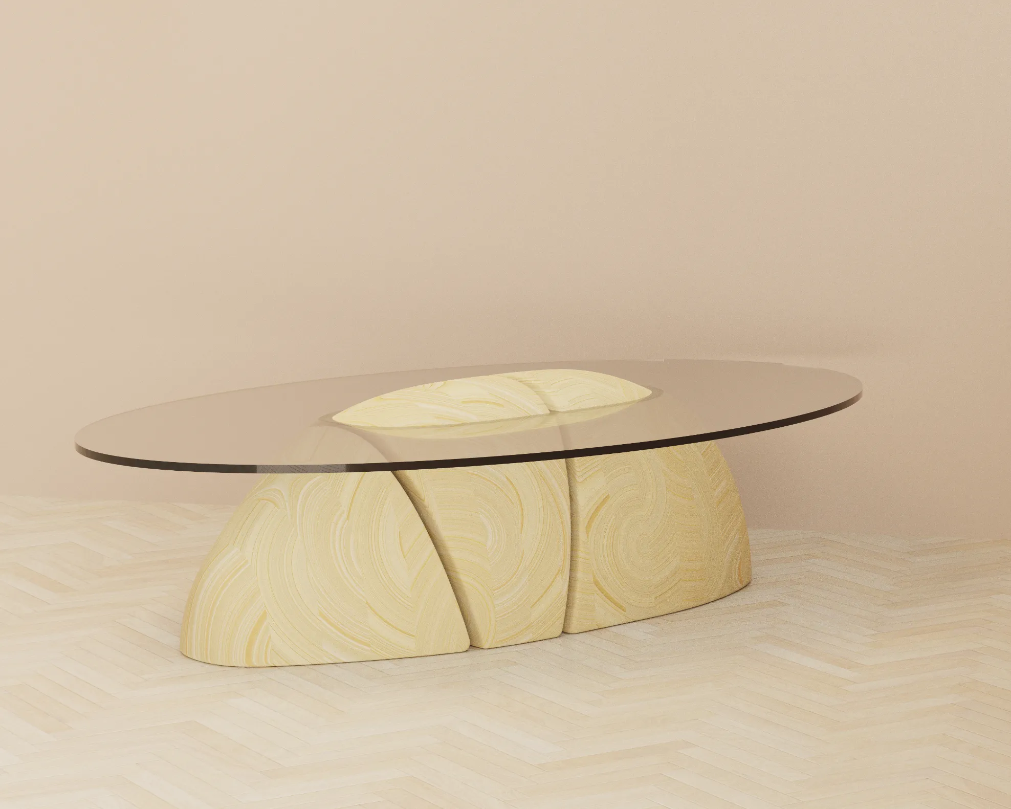 Lounge Table in Damaged Spruce – Exploring Meaningful and Sustainable Design
