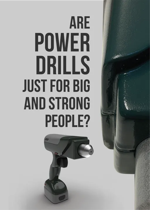 Power drill for smaller hands