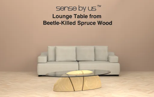 Lounge Table in Damaged Spruce – Exploring Meaningful and Sustainable Design